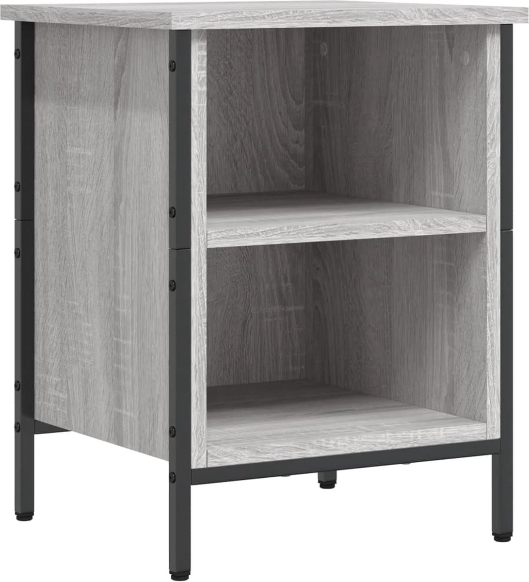 vidaXL - Schoenenkast - 38x35x50 - cm - bewerkt - hout - grijs - sonoma - eikenkleurig (8720845774486)