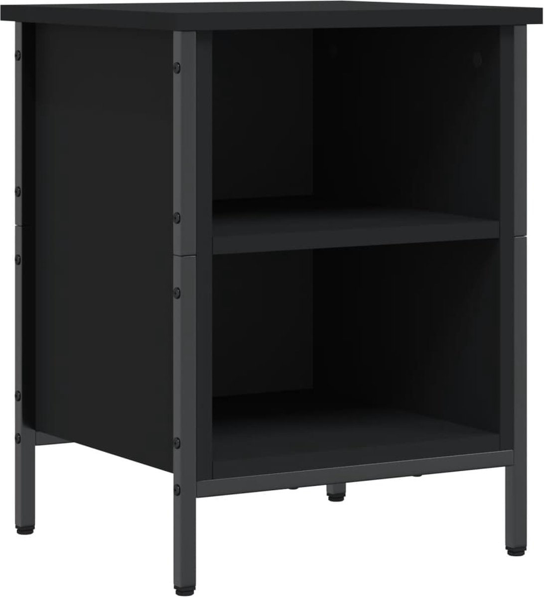 vidaXL - Schoenenkast - 38x35x50 - cm - bewerkt - hout - zwart (8720845774455)