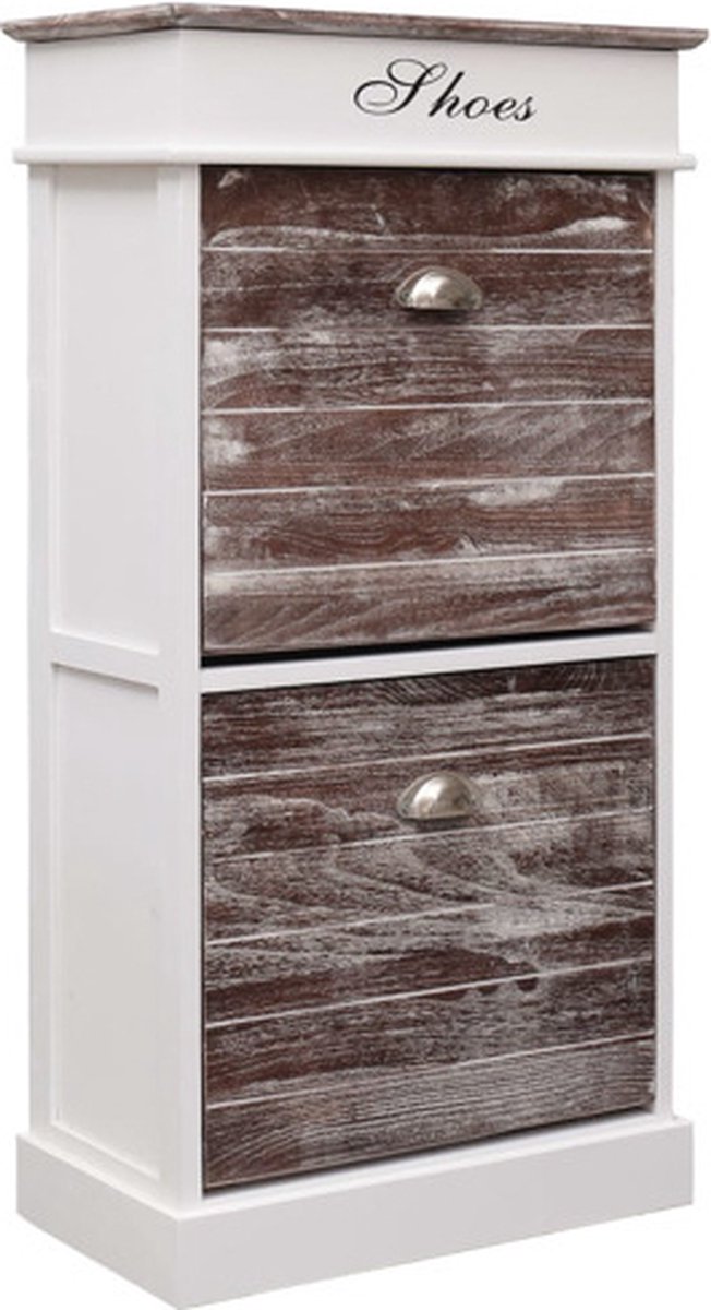vidaXL - Schoenenkast - 50x28x98 - cm - paulowniahout - bruin (8719883668567)