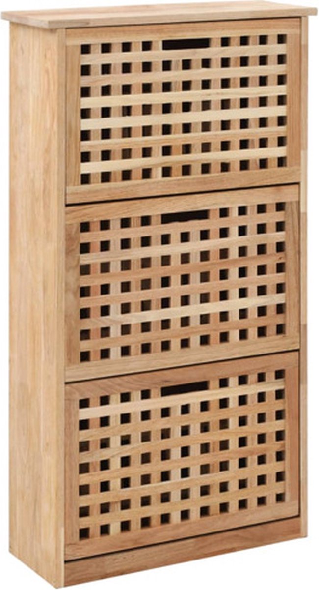 vidaXL - Schoenenkast - 55x20x104 - cm - massief - walnotenhout (8719883590646)