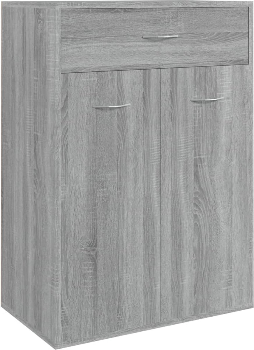 vidaXL - Schoenenkast - 60x35x84 - cm - bewerkt - hout - grijs - sonoma (8720286976234)