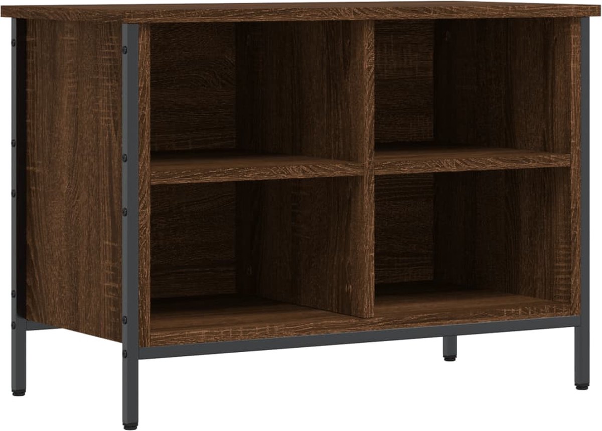 vidaXL - Schoenenkast - 69x35x50 - cm - bewerkt - hout - bruin - eikenkleur (8720845774547)