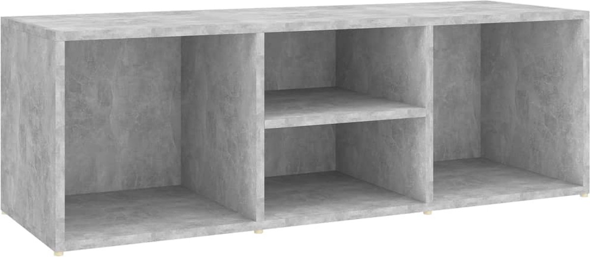 vidaXL - Schoenenopbergbank - 105x35x35 - cm - bewerkt - hout - betongrijs (8720286353110)