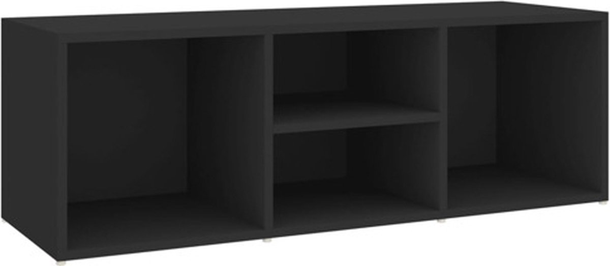 vidaXL - Schoenenopbergbank - 105x35x35 - cm - bewerkt - hout - zwart (8720286353080)