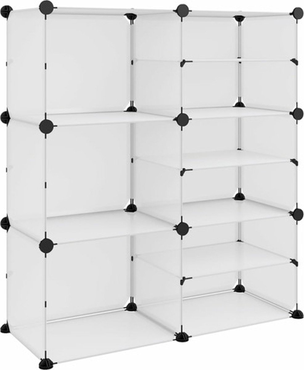 vidaXL - Schoenenrek - 84x31,5x93 - cm - polypropeen - transparant (8720286849712)