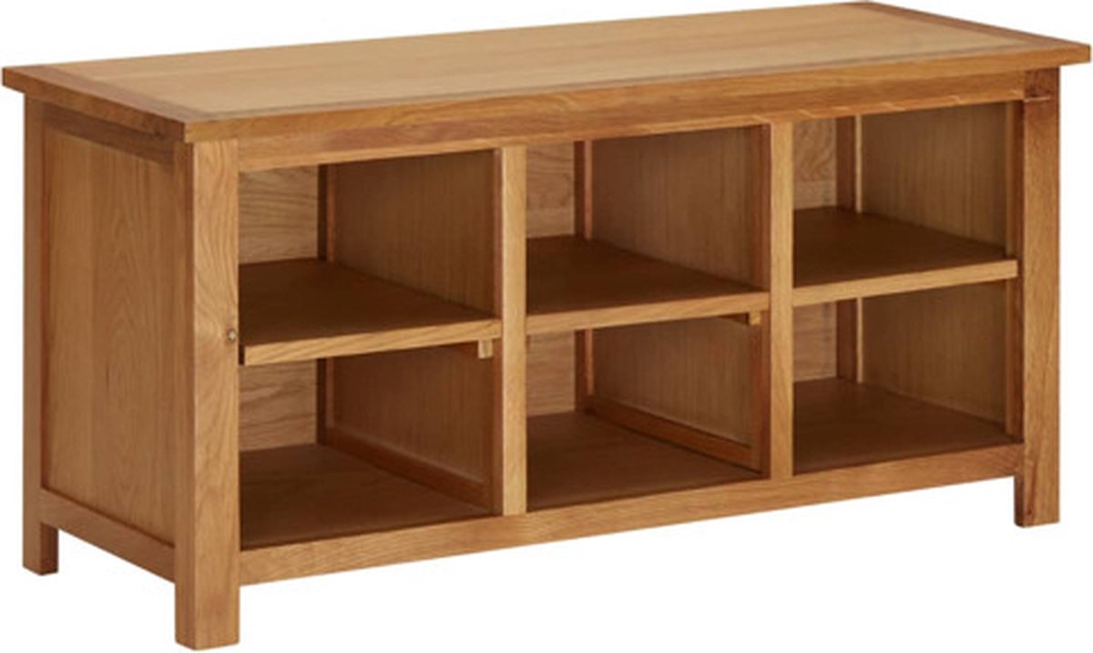 vidaXL - Schoenenrek - 90x37x45 - cm - massief - eikenhout (8720286006917)