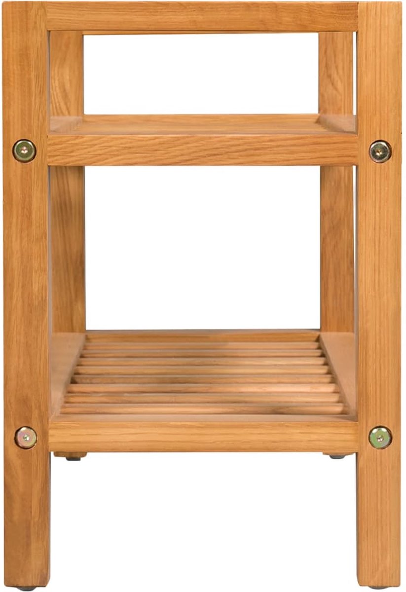 vidaXL - Schoenenrek - met - 3 - schappen - 50x27x60 - cm - massief - eikenhout (8720286543085)