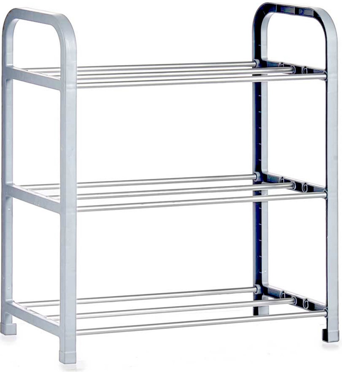 Arte r Schoenenrek - wit - metaal en kunststof - 3-laags - 40 cm - 40 x 19 x 42 cm - Schoenen opbergen (8720768051503)
