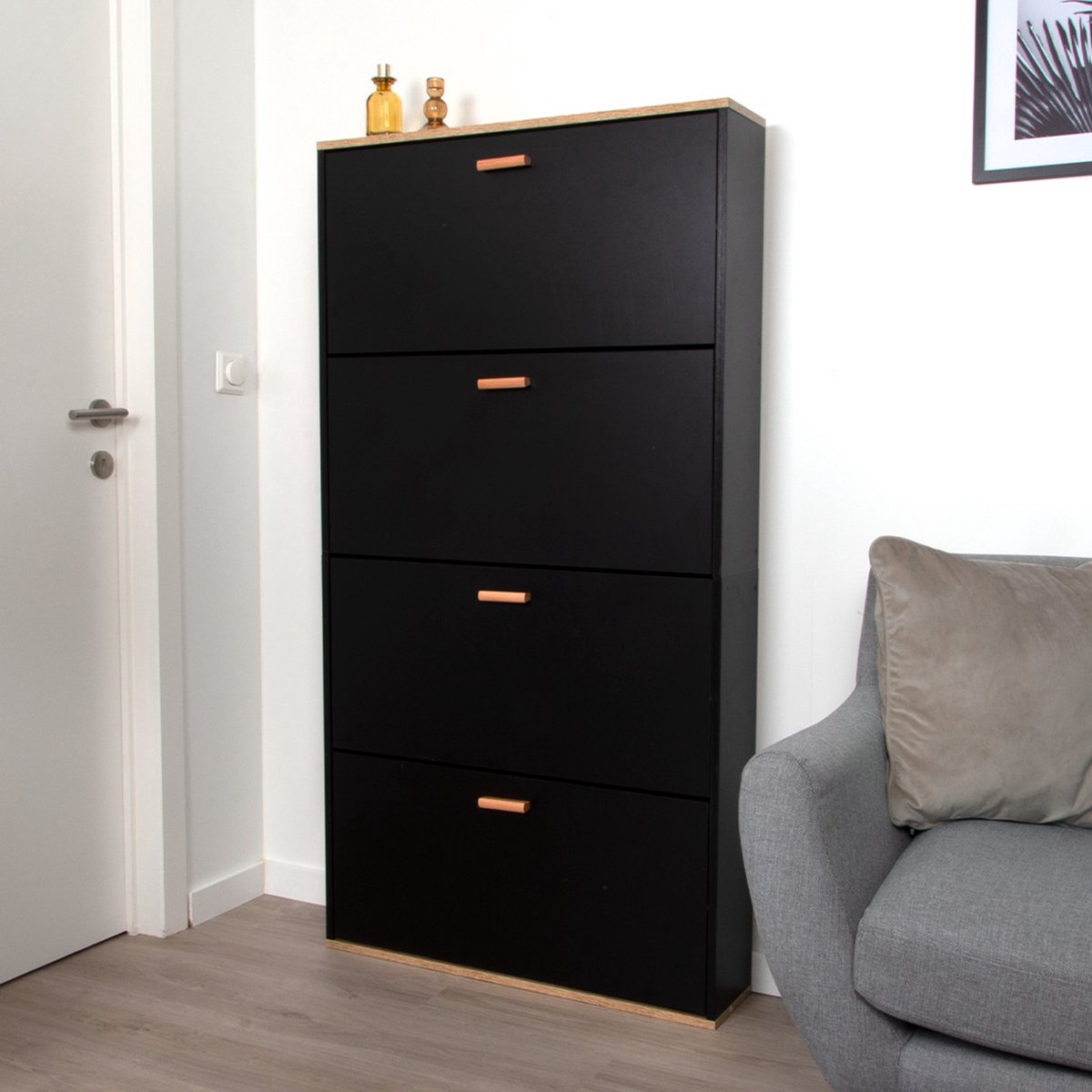 Milton & Oldbrook Schoenenkast Maribor Zwart (5404016492128)