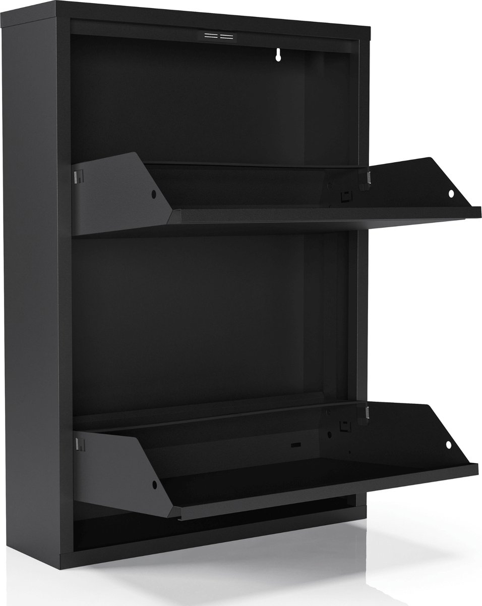 Schoenenkast Bodi 2-vaks Zwart (8720061046183)
