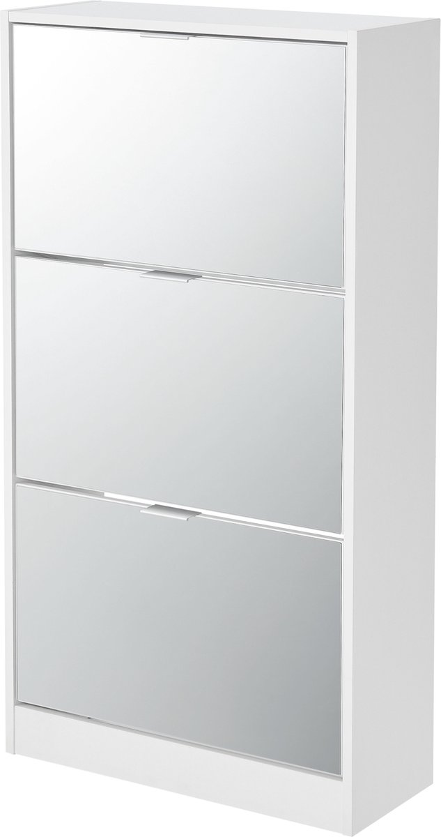 Schoenenkast Krager⌀ met spiegels 115x60x24 cm wit (4059438843051)