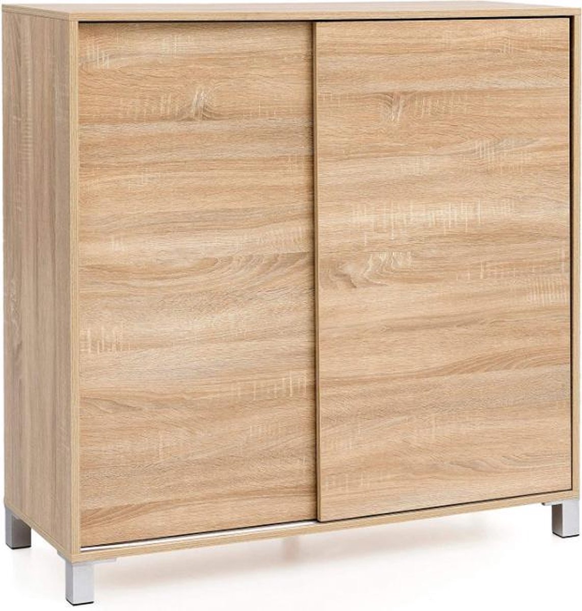 Schoenenkast - Schoenenrek - 5 legplanken - Schuifdeuren - Bruin - 100x37.5x108 cm (7448124374363)