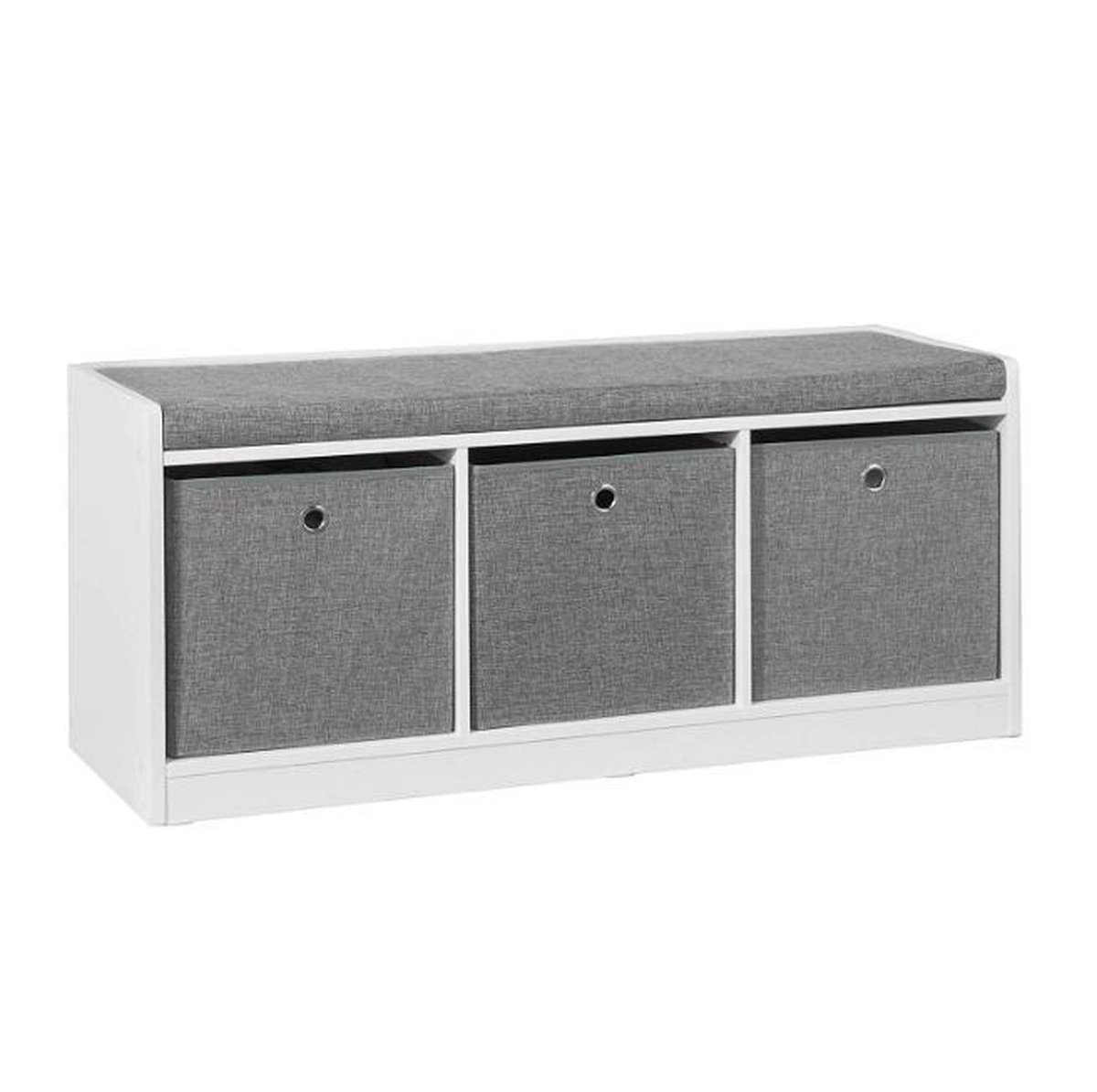 Simpletrade Schoenenbank - Schoenenkast - 3 Manden - Zitkussen - 102x45x32 cm (7445902595521)