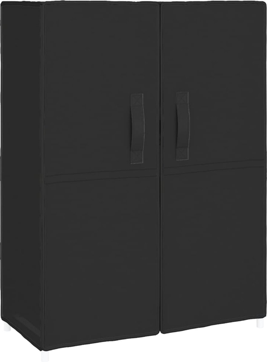 vidaXL - Schoenenkast - 60x30x90 - cm - stof - zwart (8720286640821)