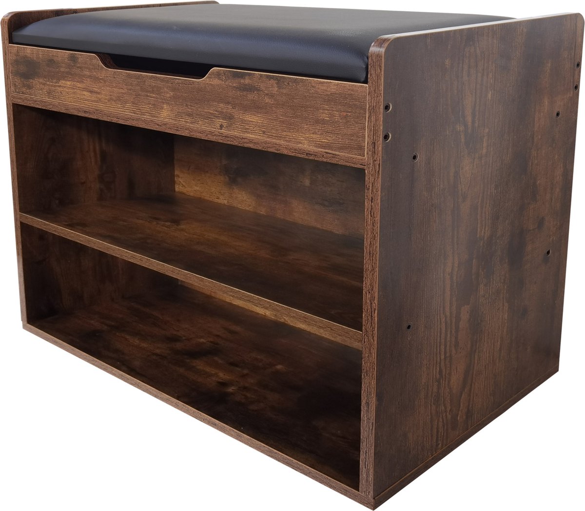 Schoenenkast halbankje - schoenenrek - met opklapbaar zitkussen (8720289502904)