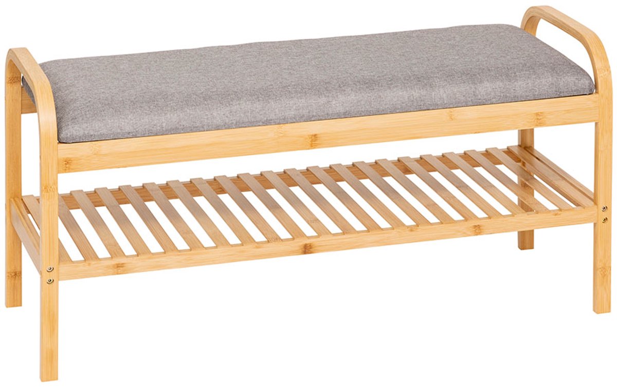 Schoenenrek met Zitkussen Caron Grijs (5404016496690)