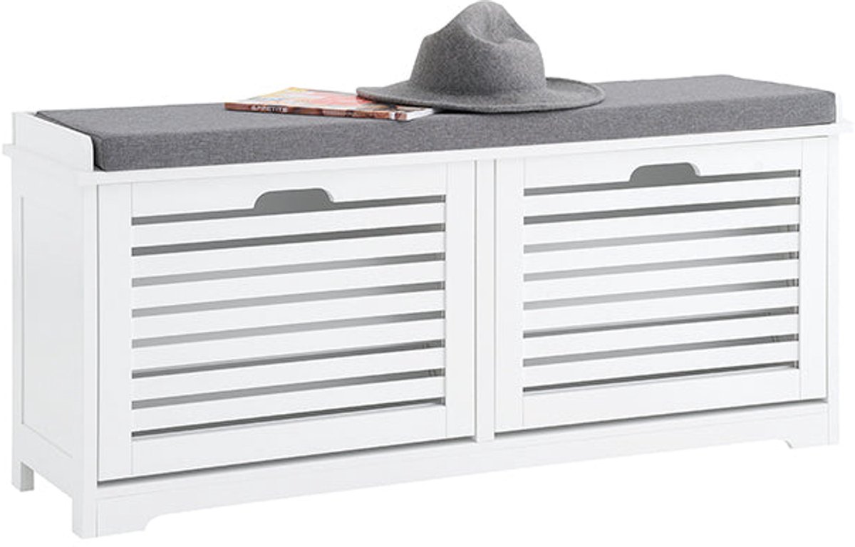 Schoenkast - opslagorganisator - Entryway bank - zitkussen inbegrepen - 60x49x29cm (6097648967943)