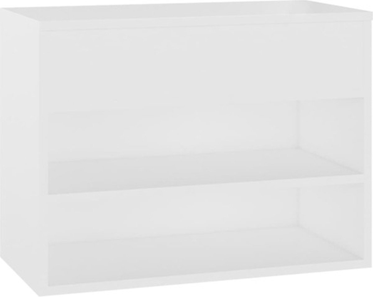 vidaXL - Schoenenbank - 60x30x45 - cm - bewerkt - hout - wit (8720286643358)