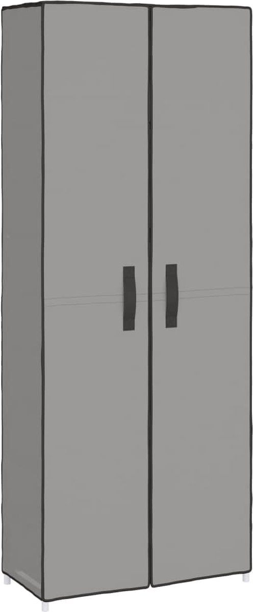 vidaXL - Schoenenkast - 60x30x166 - cm - stof - grijs (8720286640807)