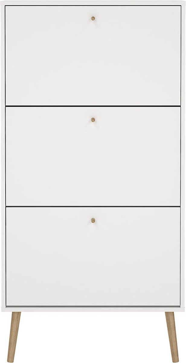 Bodo schoenenkast 3 klapdeuren wit. (5713035092272)