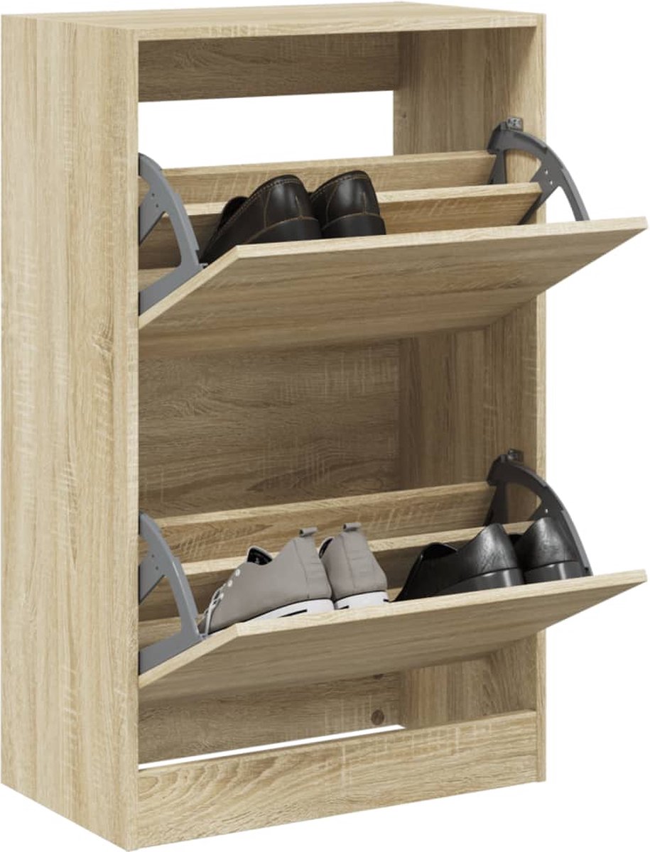 Schoenenkast 60x34x96,5 cm bewerkt hout sonoma eikenkleurig (8721012381834)