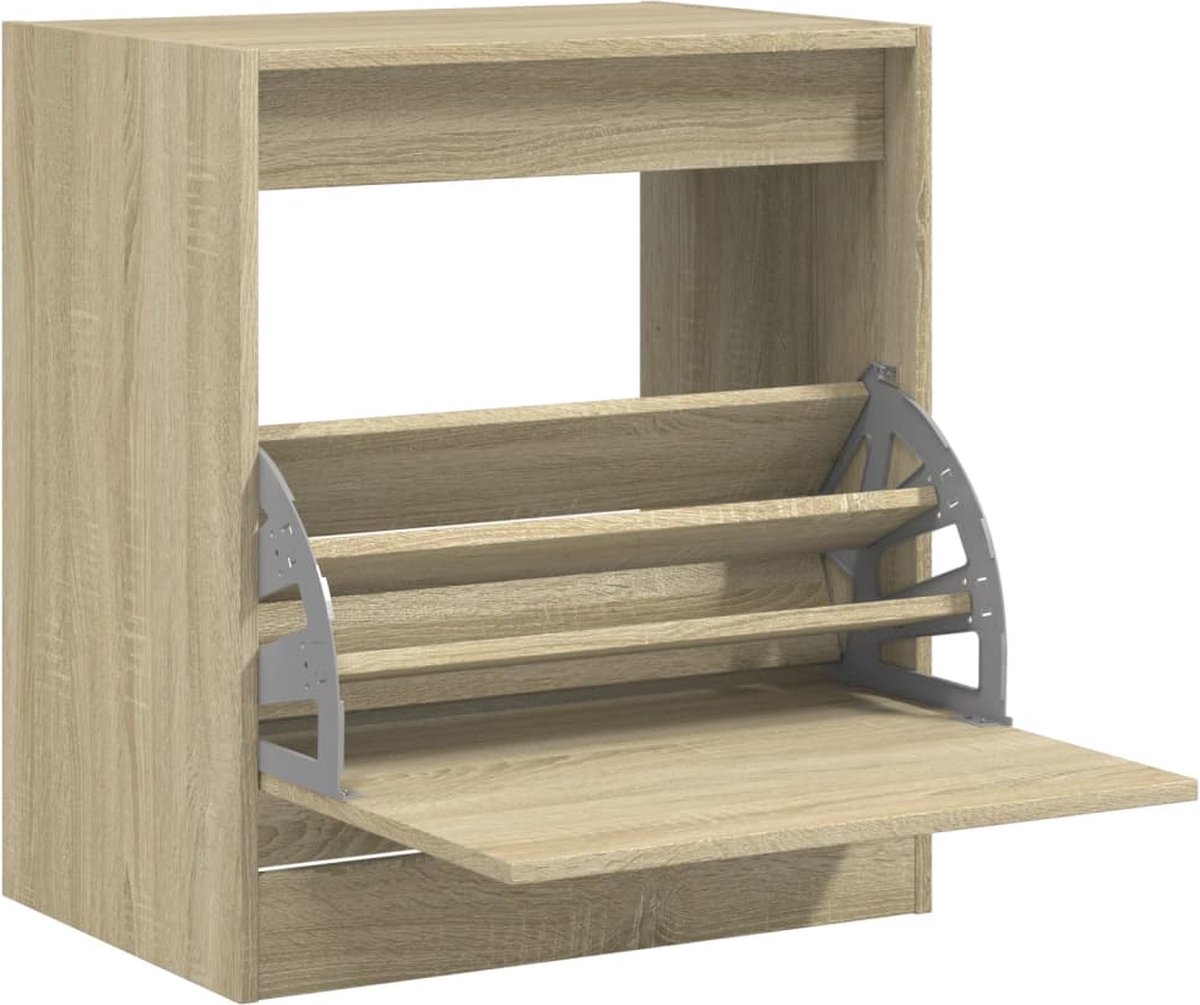 Schoenenkast 60x42x69 cm bewerkt hout sonoma eikenkleurig (8721012382183)