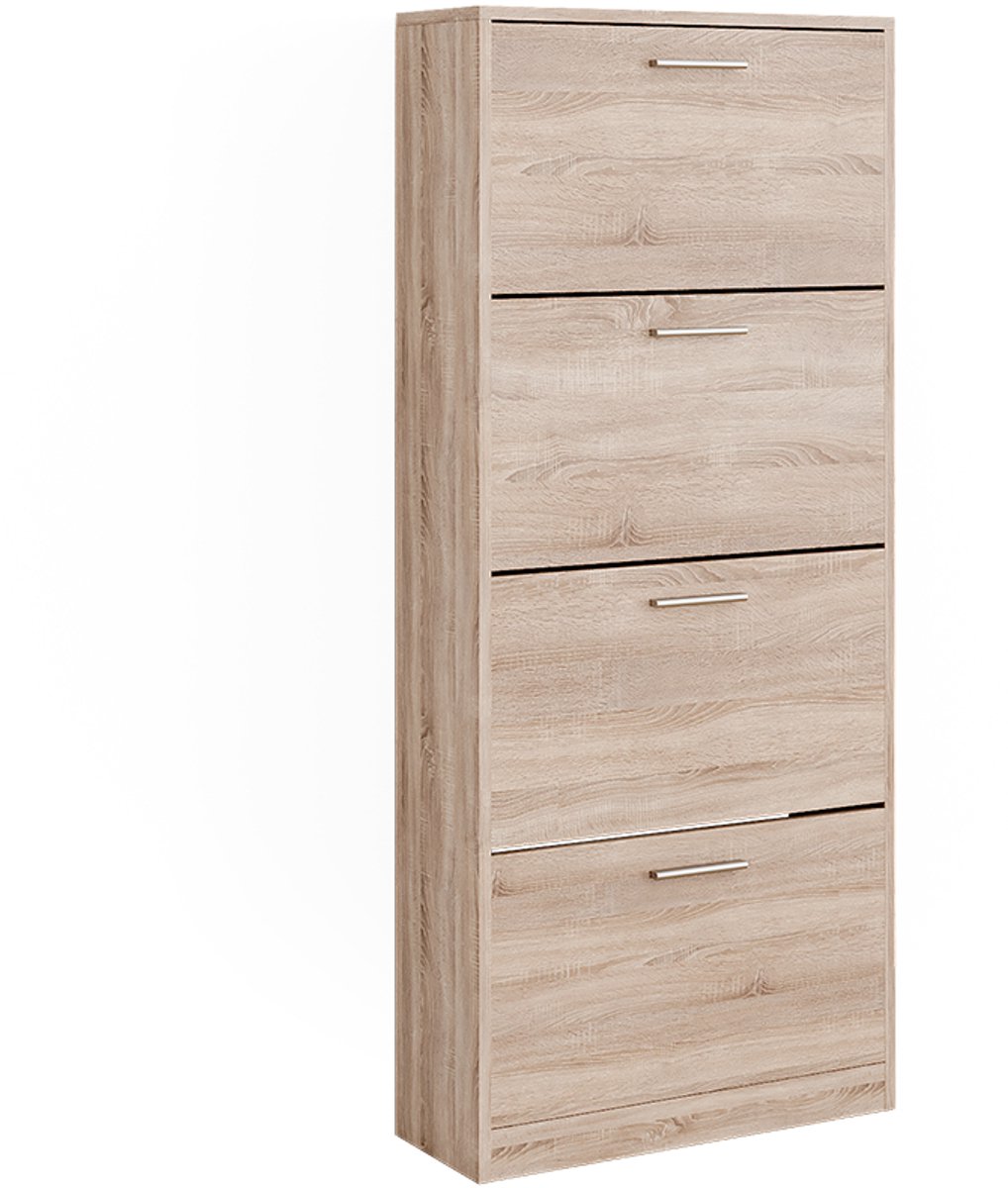 Vicco Gizmo Schoenenkantelaar - 59 x 137 cm met 4 compartimenten Sonoma met 4 compartimenten (4066731468249)