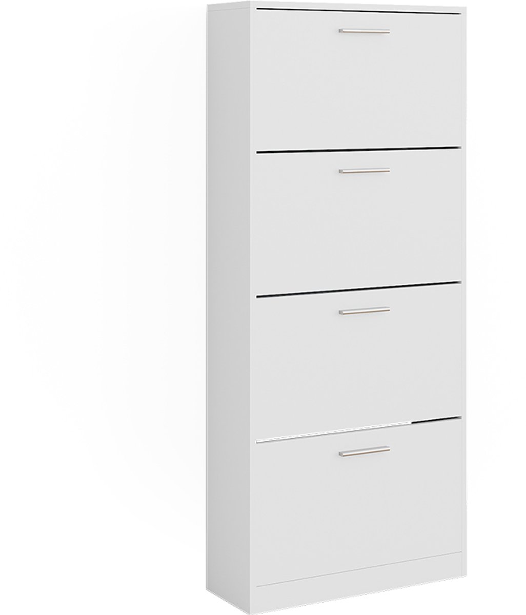 Vicco Gizmo Schoenenkantelaar - 59 x 137 cm met 4 compartimenten Wit met 4 compartimenten (4066731468232)