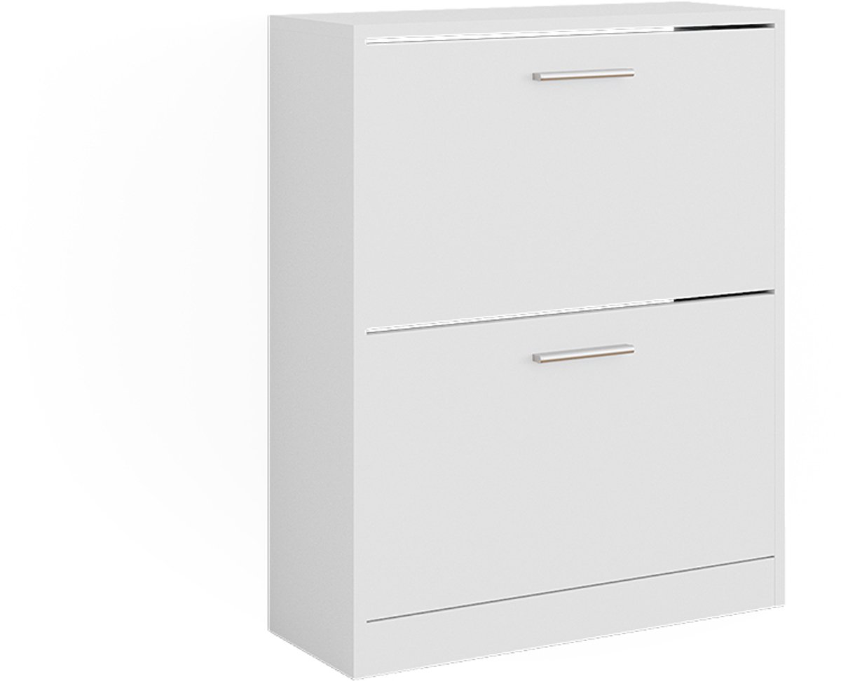 Vicco Gizmo Schoenenkast - 59 x 72.5 cm 2 compartimenten Wit 2 compartimenten (4066731446483)