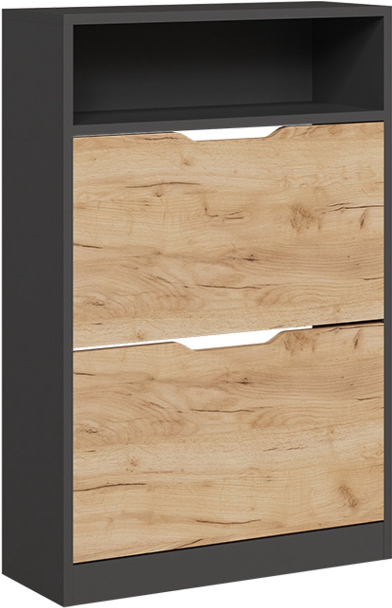 Vicco Luca, Antraciet/gouden eik, 22 x 89.5 cm met 2 compartimenten (4066731493180)