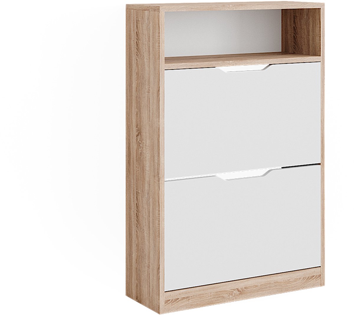 Vicco Luca Schoenklaprek - 59 x 89.5 cm met 2 compartimenten Wit/Sonoma met 2 compartimenten (4066731446520)