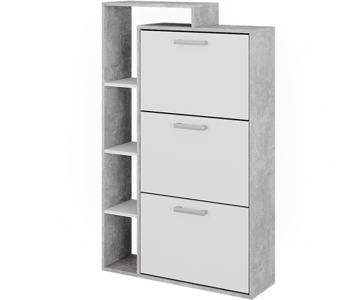Vicco Orlando Schoenenkantelaar - 80 x 128.3 cm met 3 compartimenten Beton met 3 compartimenten (4066731449675)
