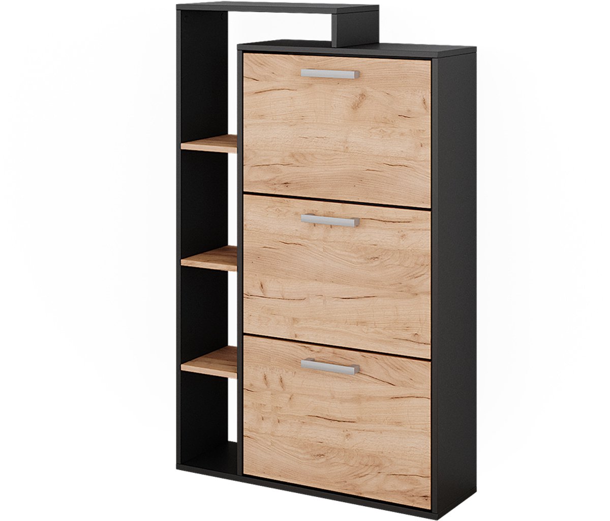 Vicco Orlando Schoenenkantelaar - 80 x 128.3 cm met 3 compartimenten Krachtige eik goud met 3 compartimenten (4066731449682)