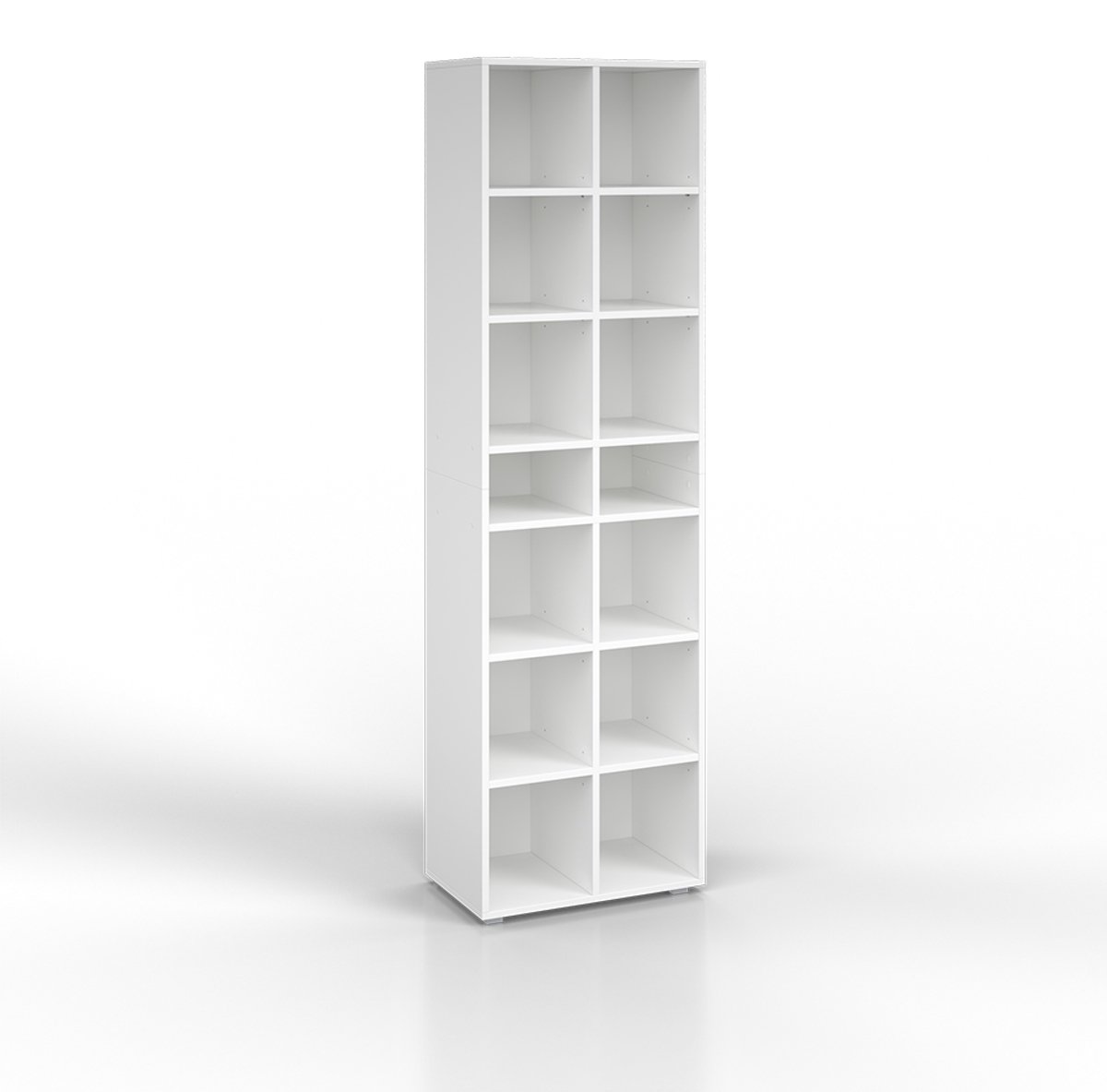 Vicco Paris Schoenenkast - 54.2 x 183.3 cm 14 vakken Wit 14 vakken (4251421929760)