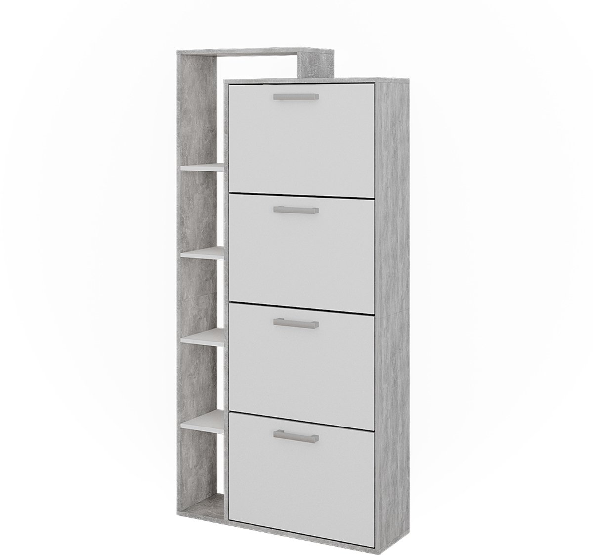 Vicco Schoenklaprek Orlando, Wit/beton, 80 x 166.1 cm (4066731481590)