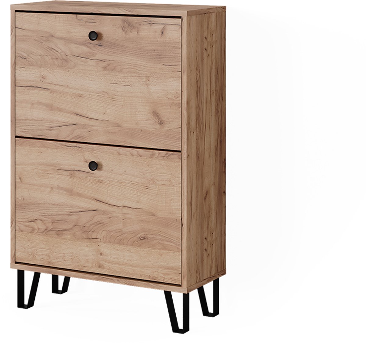 Vicco Siri Schoenkipper - 60 x 92 cm met 2 scharnierende laden Krachtige eik goud met 2 scharnierende laden (4066731467495)