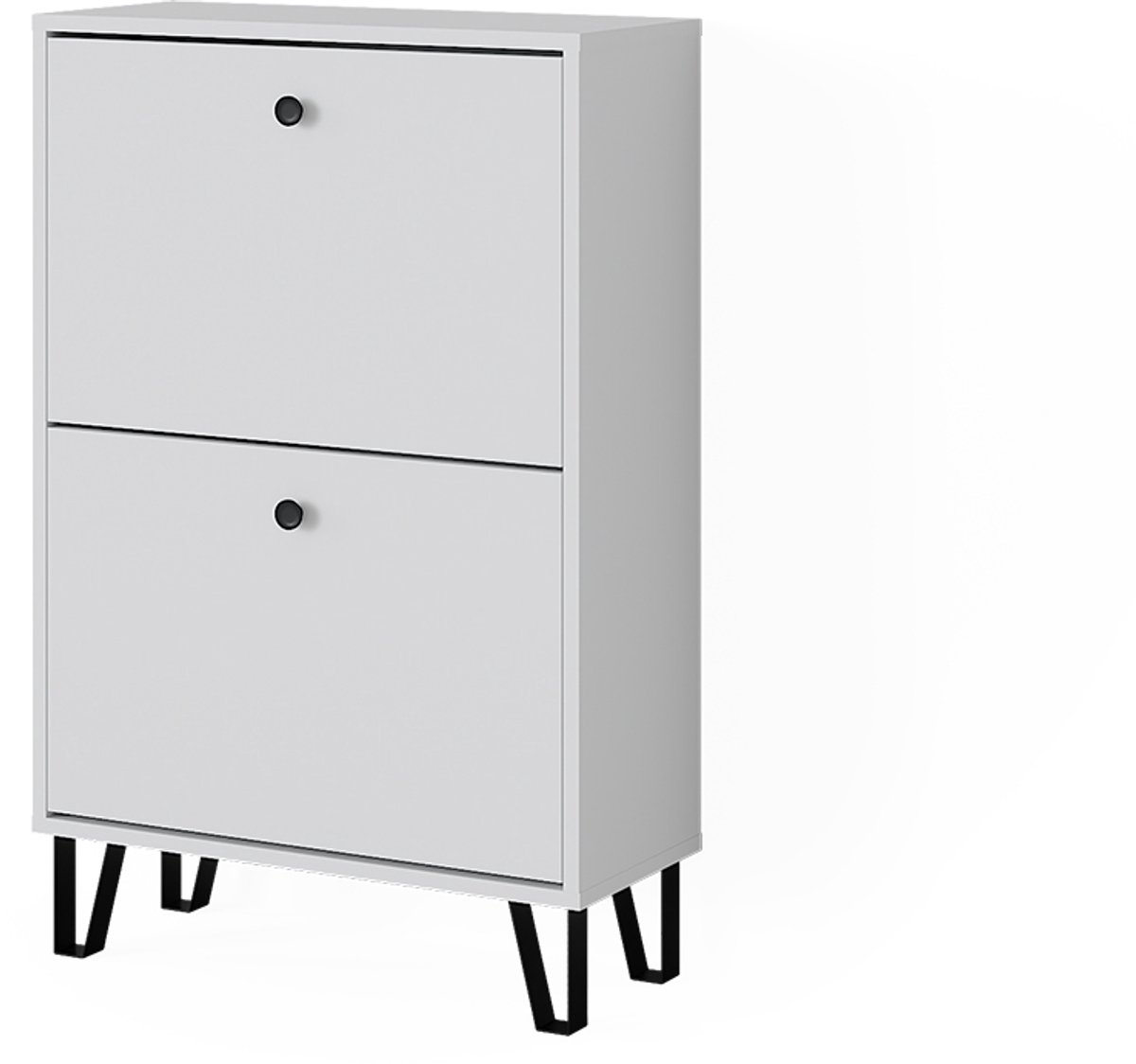 Vicco Siri Schoenkipper - 60 x 92 cm met 2 scharnierende laden Wit met 2 scharnierende laden (4066731467501)