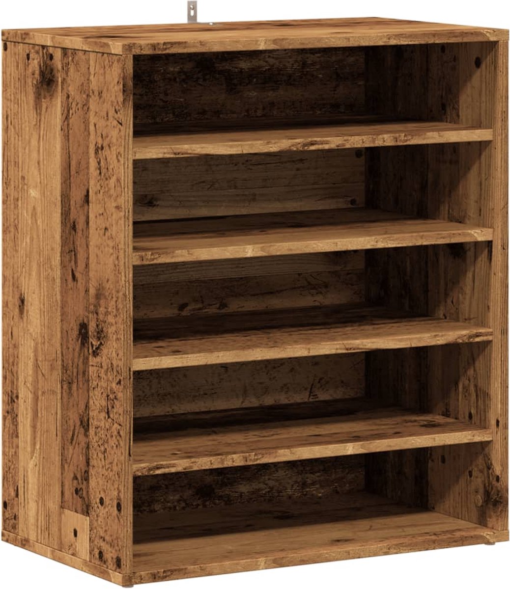 vidaXL Schoenenkast - Bewerkt Hout - 60x35x70 cm - 5 Schappen (8938233045319)