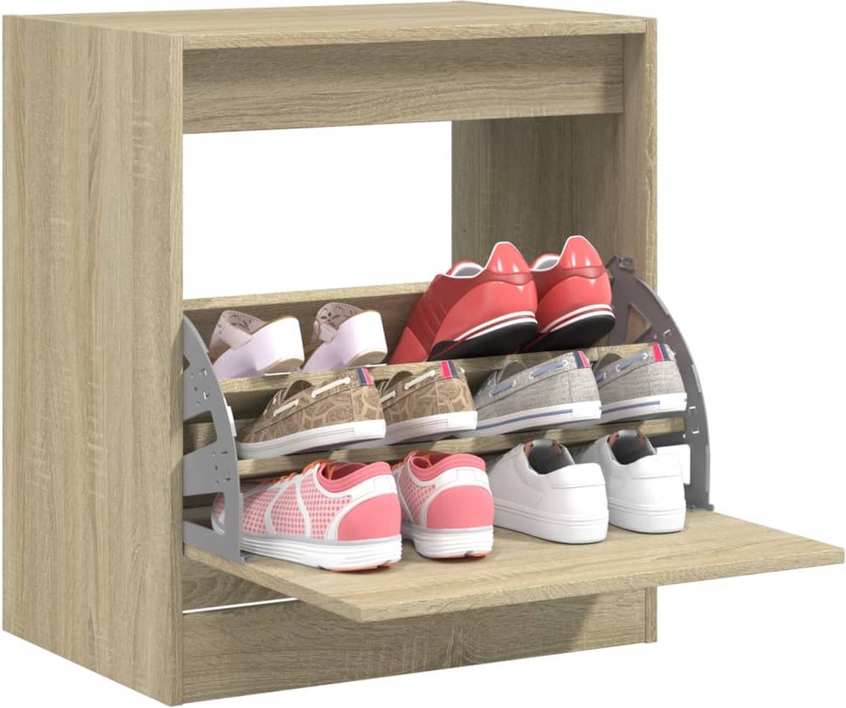 vidaXL-Schoenenkast-met-2-klaplades-60x42x108-cm-sonoma-eikenkleurig (8721012385818)