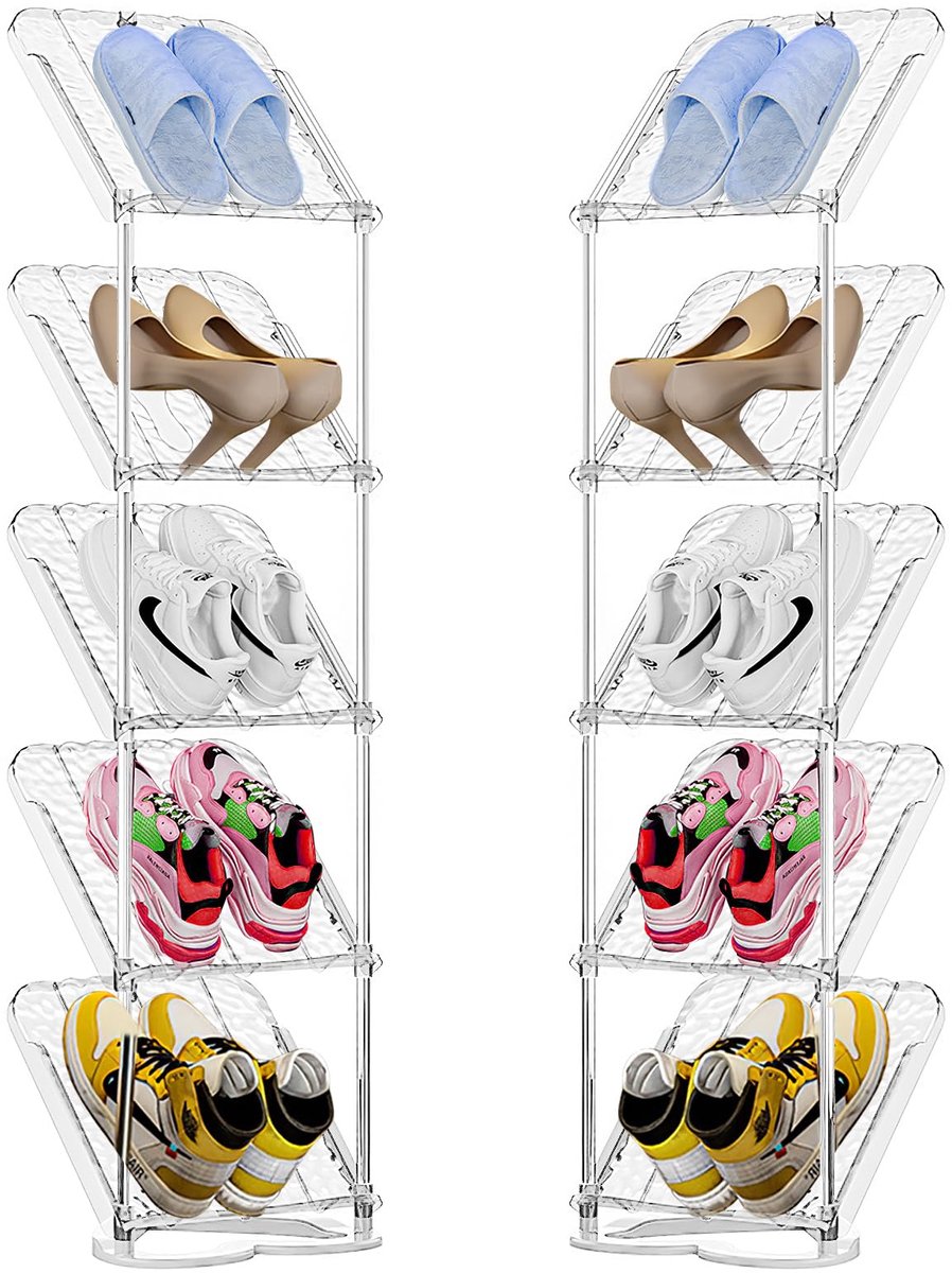 Ibenzoa® Smal en Elegant Schoenenrek met Vijf Niveaus voor Ruimtebesparing en Organisatie in Compacte Ruimtes (8721358199247)