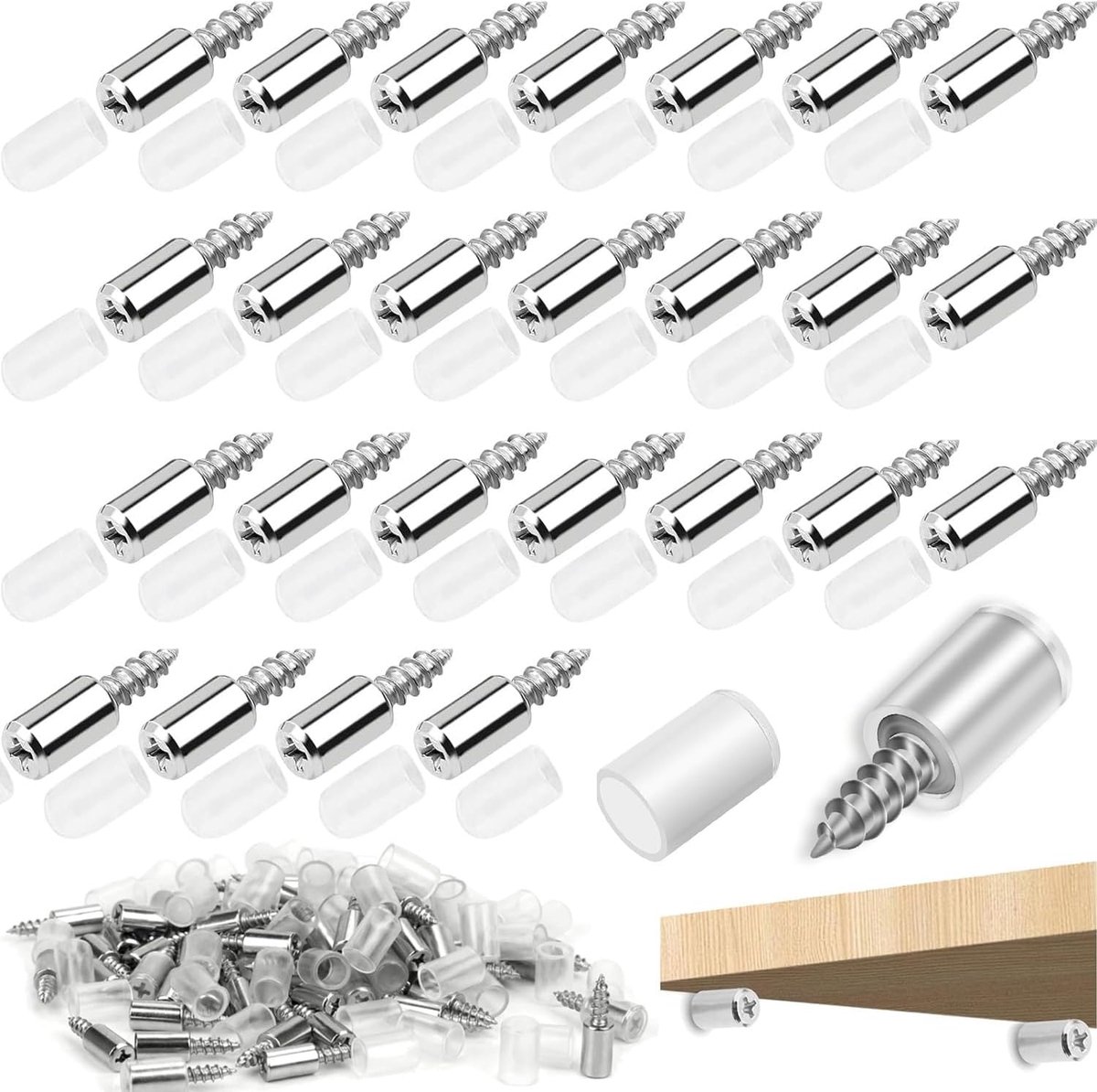 Plankhouders - Stevige steun voor planken - 100 stuks (9508991277711)