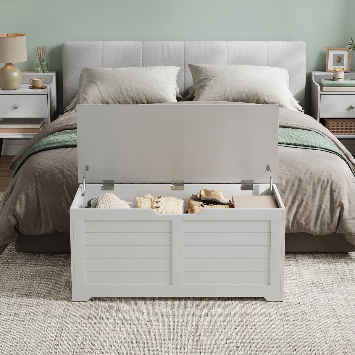 Schoenenbank - Met Opbergruimte - Zitkist - Met 2 Veiligheidsscharnieren - Stevig (9506742272312)