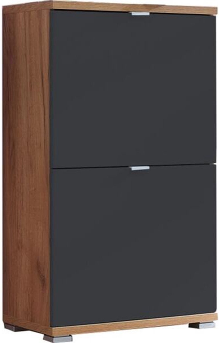 Schoenenkast 2 Vakken Joshua Hout - Zwart (5404016460622)