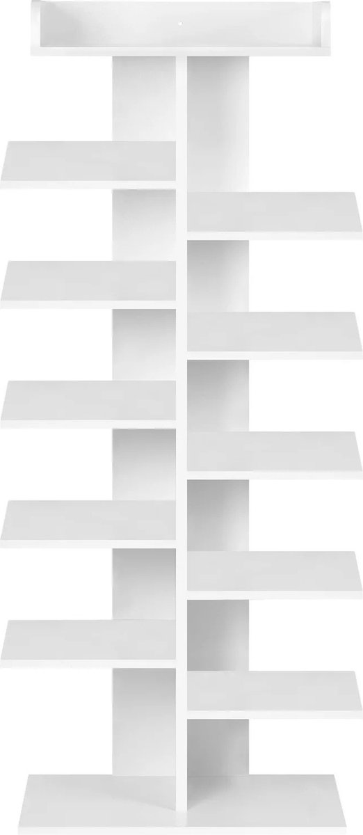 SteeFly® 12 Verdiepingen Schoenenkast - Witte Kast - Ruimtebesparend - Opslag Voor 13 Paar - Organisator - Modern Design (6150815738743)