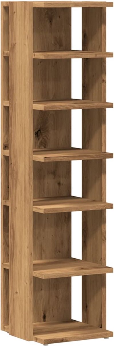 vidaXL Schoenenkast - 6 schappen - Artisanaal eiken (8378887184598)