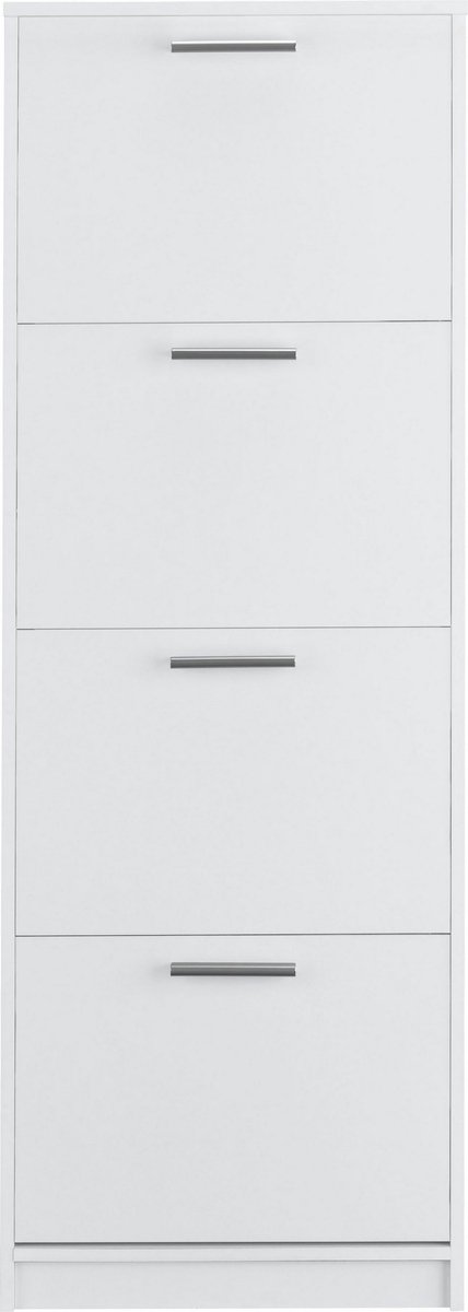 Bill|Schoenenkast met 4 Kleppen Wit (5711950308492)