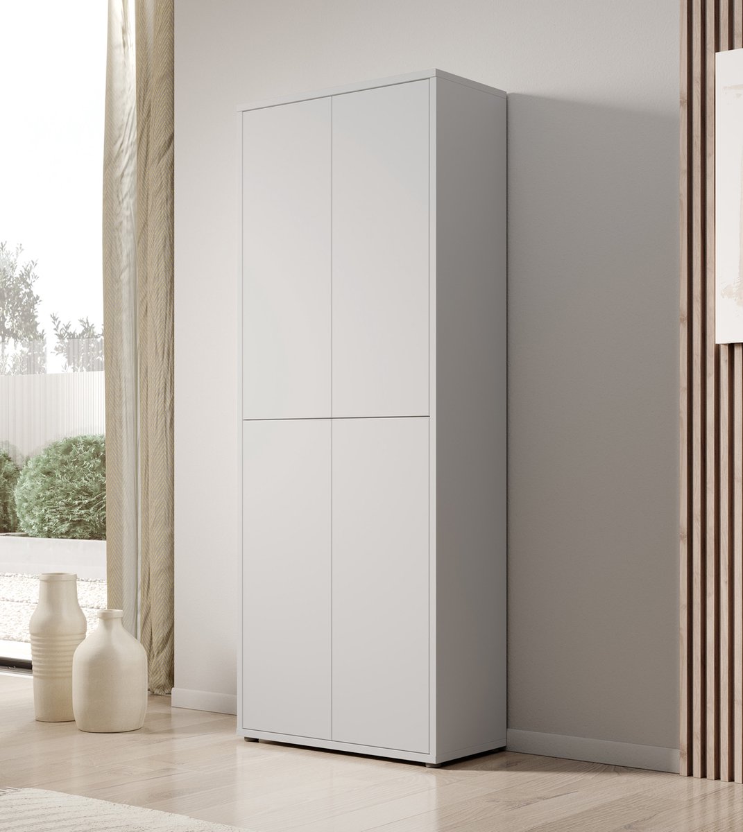 Meubella - Schoenenkast Amber - Lichtgrijs - 75 cm (8721055845058)