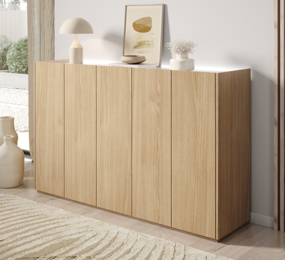 Meubella - Schoenenkast Encore - Eiken - 156 cm (8721225014321)