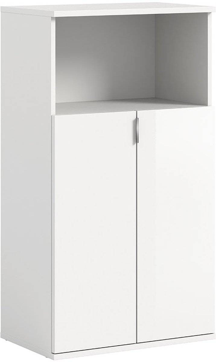 ProjektX schoenenkast 2 deuren 1 vak wit hoogglans. (4066432024133)