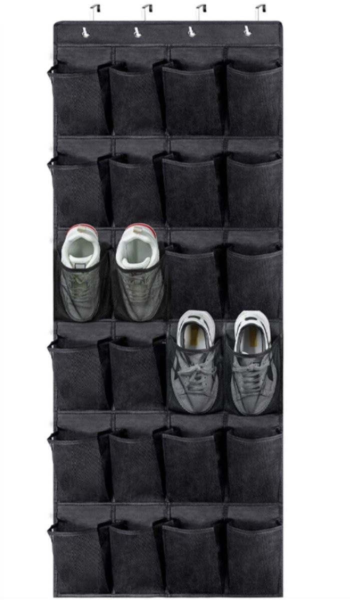 Schoenenzak hangend - Schoenen opberger - 24 vakken - Schoenenzak - Schoenenkast hangend - Schoenenzak deurhanger - Organizer - Oplossing voor rondslingerende schoenen (9318528025711)